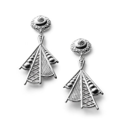 Faster Than Light, Earrings, Sterling Silver - Queensberg Jewellery
